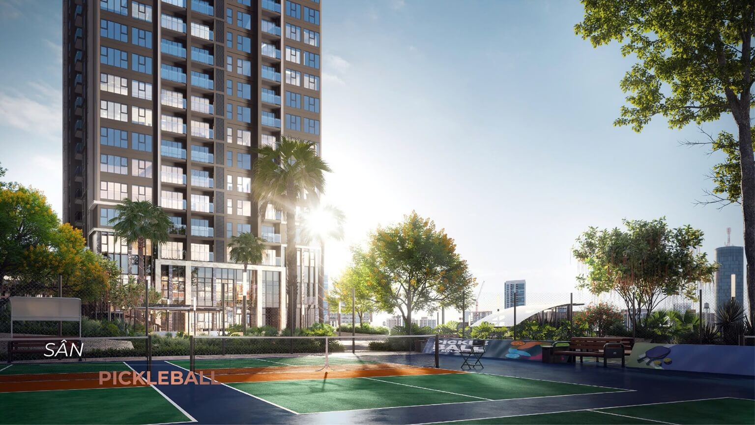 Khu vực sân Pickleball capital Square