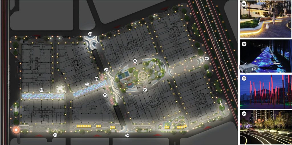 Phối cảnh mặt bằng tổng thể Capital Square Đà Nẵng - bố trí các tòa tháp và tiện ích nội khu