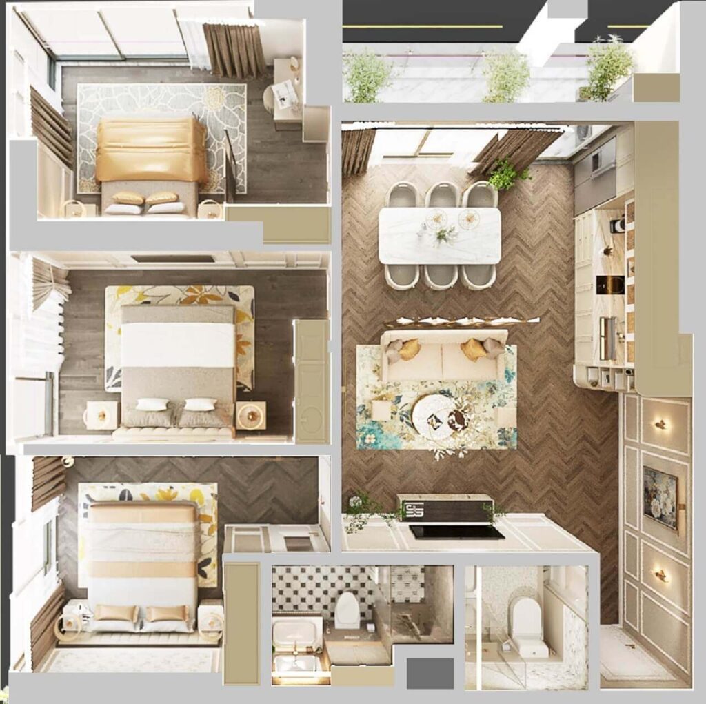 Căn hộ 3 phòng ngủ tại Đà Nẵng 01