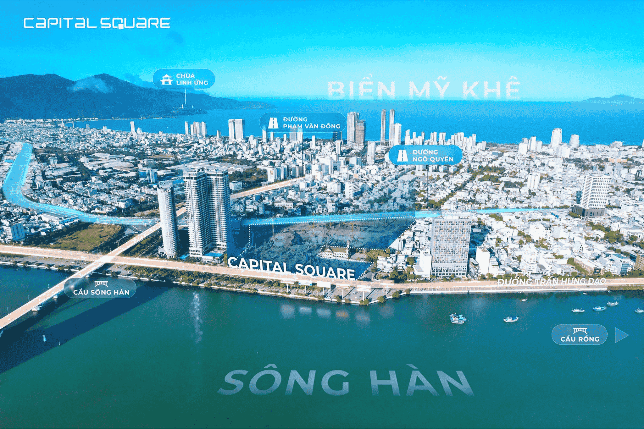 Vị trí Capital Square Đà Nẵng – Giao lộ kim cương bên sông Hàn