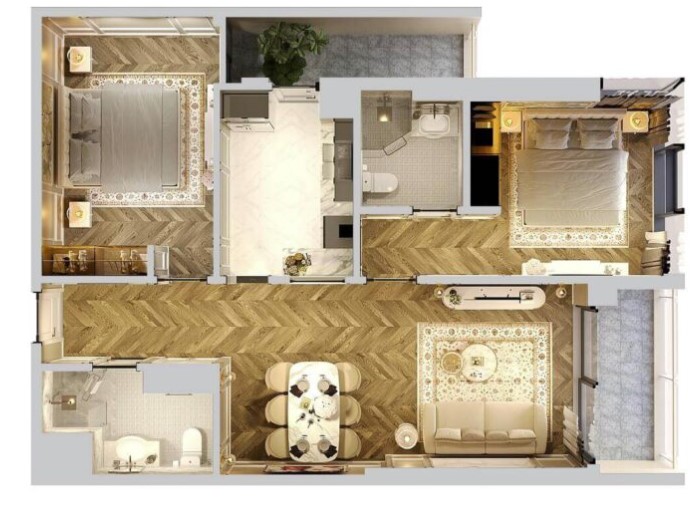Thiết kế căn hộ Đà Nẵng: chọn layout tối ưu cho 2PN/3PN