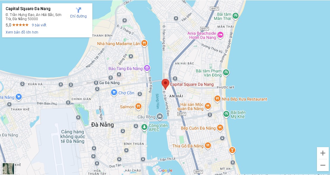 Vị trí Capital Square: ven sông Hàn & kết nối khu trung tâm